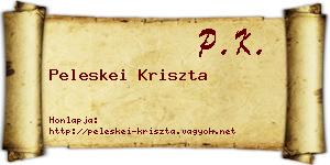 Peleskei Kriszta névjegykártya